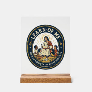 Jesus Teacher Assistant School Support Staff T-Shi Acrylic Sign