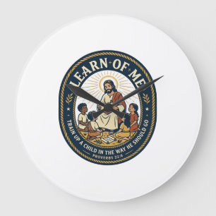 Jesus Teacher Assistant School Support Staff T-Shi Large Clock