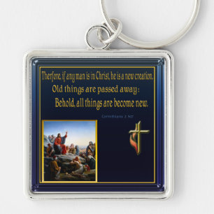 Jesus teaching multiple scripture key ring