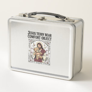 Jesus Teddy Bear Comfort Object Jesus Teddy Bear C Metal Lunch Box