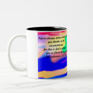 jesus thank  Two-Tone coffee mug