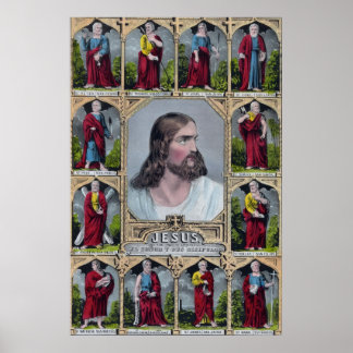 Jesus & The 12 Apostles Poster