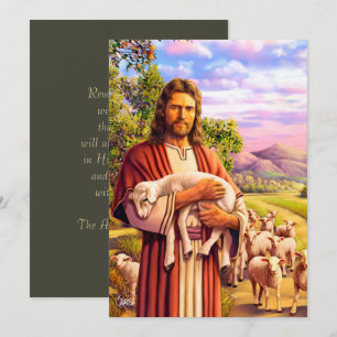 Jesus The Good Shepherd Painting Easter Cards