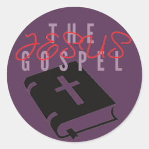Jesus The Gospel Purple Classic Round Sticker
