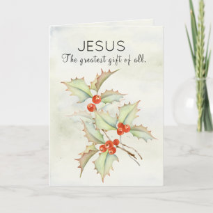 JESUS The Greatest Gift of All John 3:16 Christmas Card