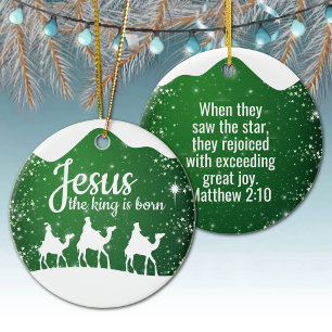 Jesus the King is Born Divine Passage ⛪️ 🎄 Ceramic Tree Decoration