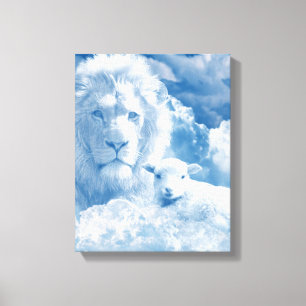 JESUS THE LAMB AND JESUS THE LION CANVAS PRINT