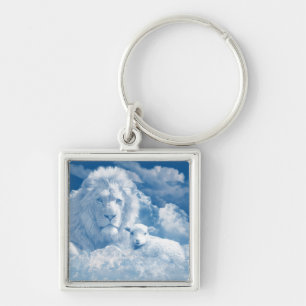 JESUS THE LAMB AND JESUS THE LION KEY RING