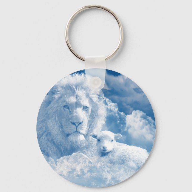JESUS THE LAMB AND JESUS THE LION KEY RING (Front)