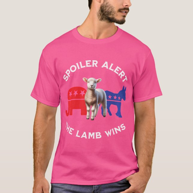 Jesus The Lamb Wins President American Christian P T-Shirt (Front)