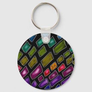 Jesus The Light of The World Rainbow Key Ring