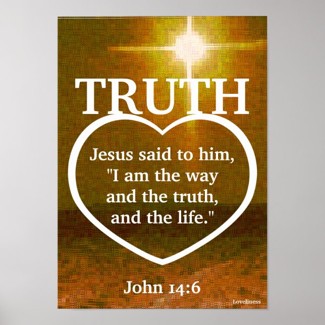 Jesus The Light Of Truth Bible Verse-Customise Poster (Front)