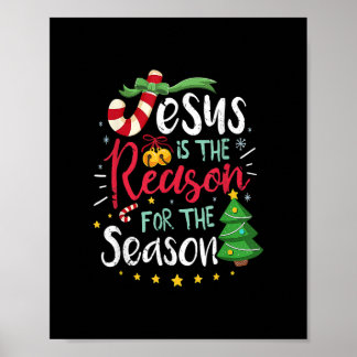 Jesus The Reason For The Season Christian Christma Poster