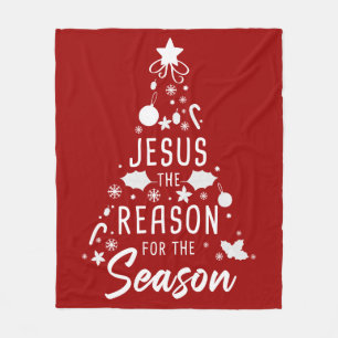 Jesus The Reason For The Season – Christmas Faith Fleece Blanket