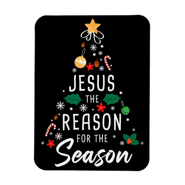 Jesus The Reason For The Season – Christmas Faith  Magnet (Vertical)