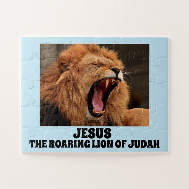 JESUS THE ROARING LION OF JUDAH JIGSAW PUZZLE (Horizontal)
