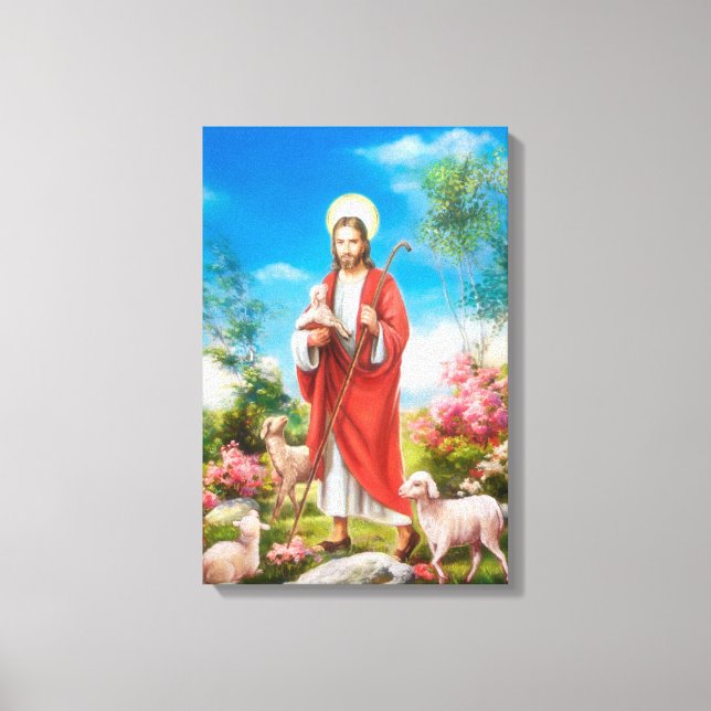 Jesus the shepherd canvas print (Front)