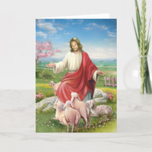 Jesus the shepherd thank you card