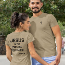 Jesus the Trigger Releaser Cross Scripture Faith