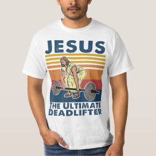 Jesus The Ultimate Deadlifter Fitness Vintage  T-Shirt