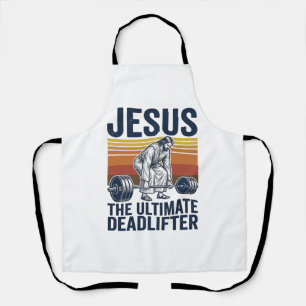 Jesus The Ultimate Deadlifter Vintage Gym Shirt_1 Apron