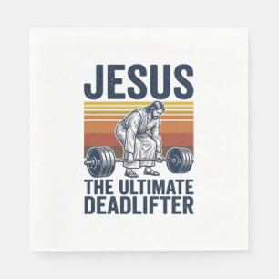 Jesus The Ultimate Deadlifter Vintage Gym Shirt_1 Napkin