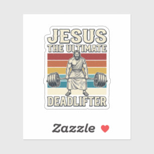 Jesus The Ultimate Deadlifter Vintage Vector Desig