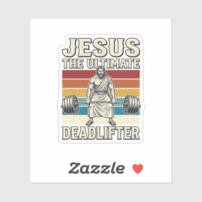 Jesus The Ultimate Deadlifter Vintage Vector Desig (Sheet)