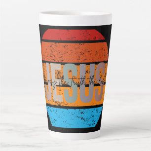 Jesus, the way the truth and the life sunset latte mug