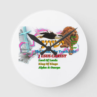 Jesus The Way ,The Truth. Life! Lion Of Judah Round Clock
