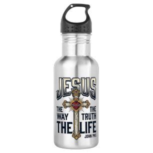 Jesus The Way The Truth The Life Christian Shirt 532 Ml Water Bottle