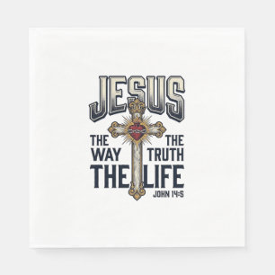 Jesus The Way The Truth The Life Christian Shirt Napkin