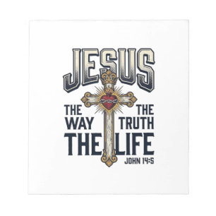 Jesus The Way The Truth The Life Christian Shirt Notepad