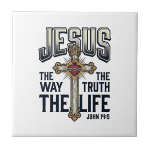 Jesus The Way The Truth The Life Christian Shirt Tile