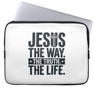 Jesus The Way The Truth The Life Christian T-Shirt Laptop Sleeve