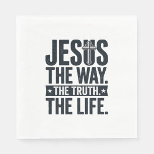 Jesus The Way The Truth The Life Christian T-Shirt Napkin