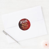 Jesus The Way The Truth The Life John 14:6 Classic Round Sticker (Envelope)