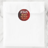 Jesus The Way The Truth The Life John 14:6 Classic Round Sticker (Bag)