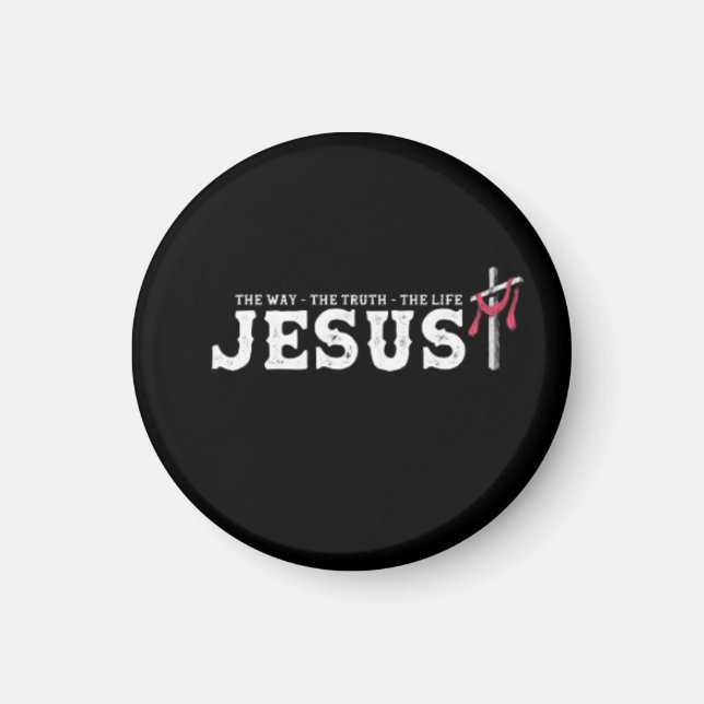 Jesus - The Way The Truth The Life Magnet (Front)