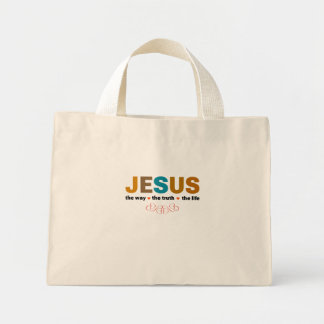 JESUS. THE WAY, THE TRUTH, THE LIFE. MINI TOTE BAG