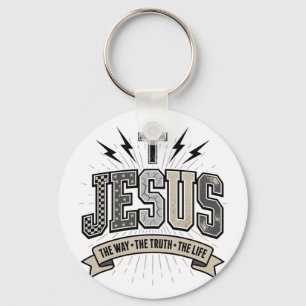 Jesus The Way The Truth The Life Vintage Christian Key Ring