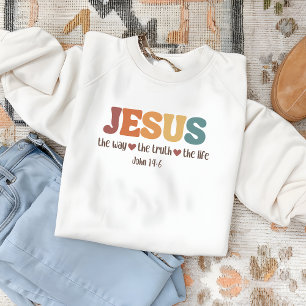 Jesus The Way The Truth The Life Woman's Crewneck Sweatshirt