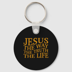 Jesus The Way-truth-life Christian Toddler God Bro Key Ring