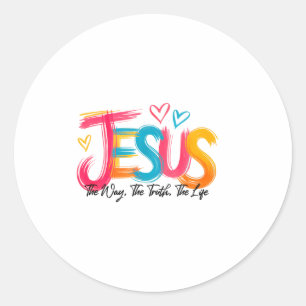 Jesus - The Way, Truth, Life  Classic Round Sticker