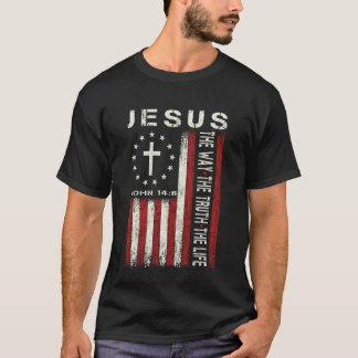 Jesus The Way Truth Life God Christian Bible Faith T-Shirt