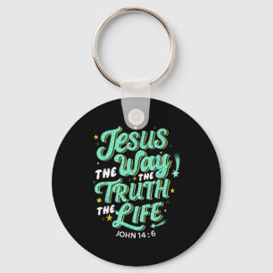 Jesus The Way Truth Life John 14 6 Christian Bible Key Ring