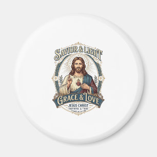 Jesus Thrift Store Vintage Hunting Graphic Tee Chr Magnet