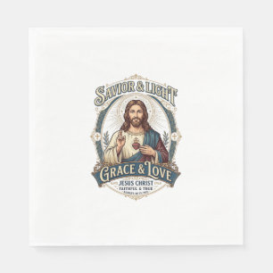 Jesus Thrift Store Vintage Hunting Graphic Tee Chr Napkin