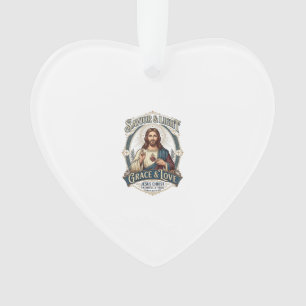 Jesus Thrift Store Vintage Hunting Graphic Tee Chr Ornament