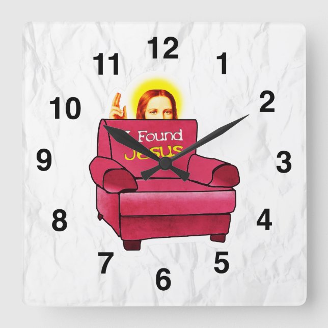 Jesus Time Square Wall Clock (Front)